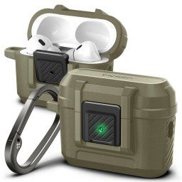 Accesoriu Husa pentru Apple AirPods Pro 1 / 2 - Spigen Lock Fit - Vintage Khaki