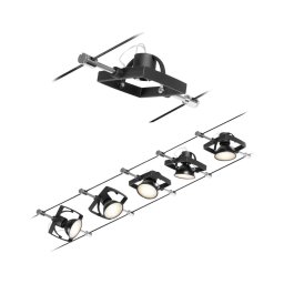 Paulmann 94434 - Set 5x GU5,3/10W spot MAC 230V negru