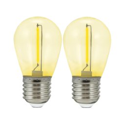 SET 2x LED Bec PARTY E27/0,3W/36V galben