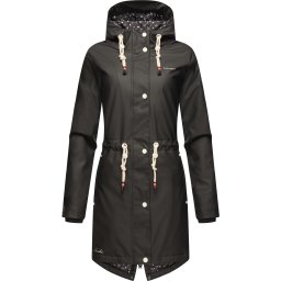 NAVAHOO Geacă funcțională 'Flower of Ocean' negru / alb