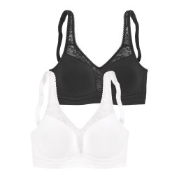 PETITE FLEUR Sutien negru / alb