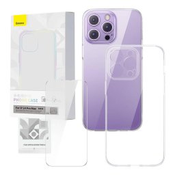 Husa Transparent Case and Tempered Glass set Baseus Corning for iPhone 14 Pro Max