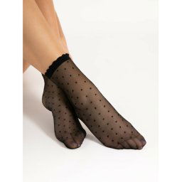 Sosete lycra negre cu buline Fiore Bella 20 den