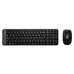 Kit wireless tastatura + mouse Logitech MK220, Negru
