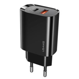 Incarcator de retea Incarcator Priza 1xUSB-C, PD20W, 1xUSB-A, QC3.0 - T35 (US-CC121) - Black