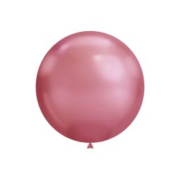 Set 2 baloane latex jumbo chrome roz 46 cm