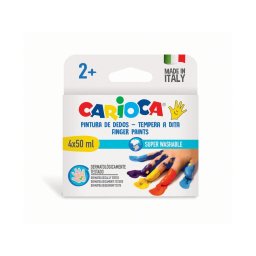 Acuarele Finger Paint Carioca 4×50 ml