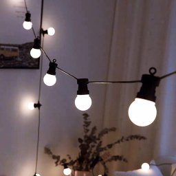 Pachet ghirlanda 10m, E27, IP65 cu 10 becuri LED 1W lumina rece
