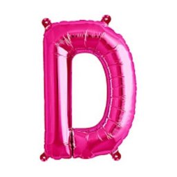 Balon folie litera D roz 40 cm
