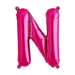 Balon folie litera N roz 40 cm