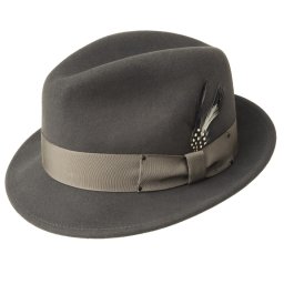Palarie Bailey of Hollywood Tino Fedora Gri Inchis
