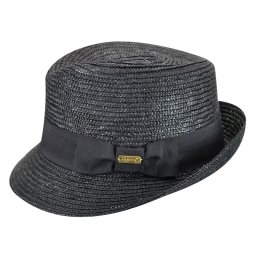 Palarie Kangol Wheat Braid Arnold Trilby Negru