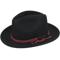 Palarie Bailey of Hollywood Lund Fedora Negru