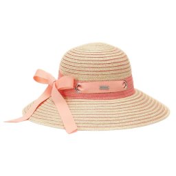 Palarie Betmar Jasmine Braided Wide Brim Roz