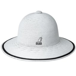 Palarie Kangol Tropic Wide Brim Stripe Casual Alb
