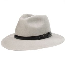 Palarie Bailey of Hollywood Stedman Elite Velour Fedora Alb