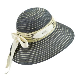 Palarie Betmar Jasmine Braided Wide Brim Bleumarin