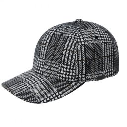 Sapca Kangol pattern flexfit baseball black plaid