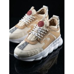 Sneakers din piele ecologica bej - CHAIN