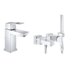 Set complet baterii baie Grohe Eurocube,baterie lavoar marimea S,baterie cada set de dus inclus - (23140000 , 27703000, ) ,( 2312700e )