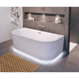 Cada freestanding Riho din acril model Desire 180X84 cm BACK2WALL cu Led