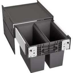 Cos de gunoi incorporabil Blanco SELECT II 45/2, 2x16 l, corp 450 mm, cos plastic, gri, 526200