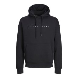 Jack & Jones Plus Pulover 'JJEStar' negru / alb