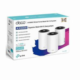 MESH TP-LINK- wireless- router AX6000- pt interior- 6000 Mbps- port 1 x 2.5 Gbps LAN/ WAN- 2 x Gigabit LAN/WAN- 2.4 GHz - 5 GHz-
