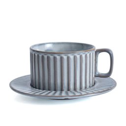 Set Ceasca si Farfurie din Ceramica, KLEIN, 200ml