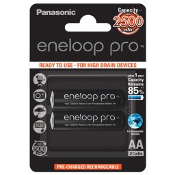 2 x Acumulator R6 Panasonic Eneloop Pro BK-3HCDE/2BE