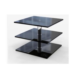 Suport Tort Bufet Rubik s Cube 3 Etaje, Plexiglas Negru, 16.6 x 16.6 x H 13.2 cm