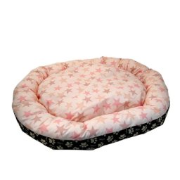 Culcus moale, pentru caine/pisica, model cu stelute, roz, 77 cm GartenVIP DiyLine