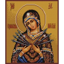 Set goblen cu diamante, cu sasiu, Icoana Imblanzirea inimilor impietrite, 30x35 cm