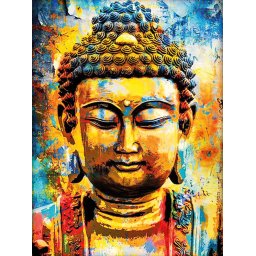 Set goblen cu diamante, cu sasiu, Buddha, 30x40 cm