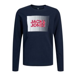 Jack & Jones Junior Tricou albastru / roșu / alb