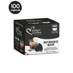 100 Capsule Italian Coffee Intenso Bar - Compatibile Dolce Gusto