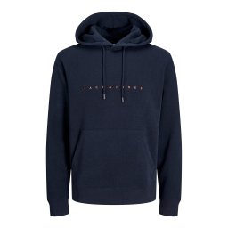 JACK & JONES Bluză de molton 'JJEStar' bleumarin / portocaliu