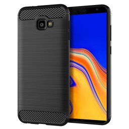 Husa Husa pentru Samsung Galaxy J4 Plus - Techsuit Carbon Silicone - Black