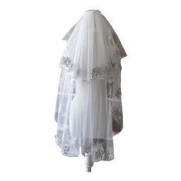 Voal Mireasa, model deosebit cu broderie - ILIF306005