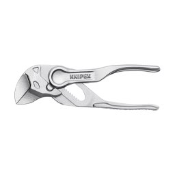 Mini cleste-cheie KNIPEX Pliers Wrench XS cu falci netede, 100 mm, fabricat in Germania 86 04 100