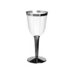 Set 3 pahare vin sau desert din plastic, 250 ml