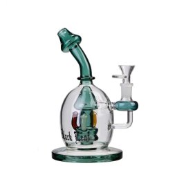 Black Leaf Bong din sticla bubbler Mushrooms Hole Diffuser 23cm