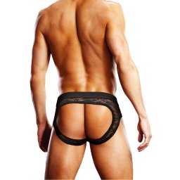 Prowler Lace Open Brief Black S