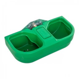 Adăpătoare dublă din plastic, cu nivel constant, 58 litri