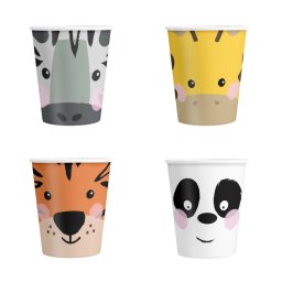 Set 4 pahare animalute 220 ml