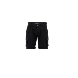 ALPHA INDUSTRIES Pantaloni cu buzunare 'Combat' negru / alb