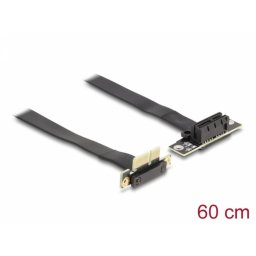 Riser card PCI Express x1 unghi 90 grade 60cm, Delock 88043
