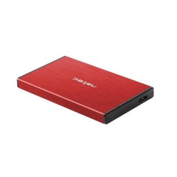 HDD Rack Natec external enclosure RHINO GO for 2,5'' SATA, USB 3.0, Red