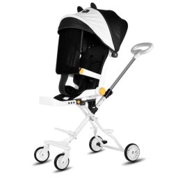 Carucior sport pliabil cu scaun rotativ, NBW, copertina detasabila UV, 6-36 luni, Alb