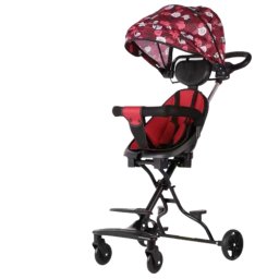 Carucior sport pliabil, NBW, copertina detasabila UV, roti pivotante cu blocare, 6-36 luni, Rosu